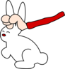 Hanging Rabbit 1 Clip Art
