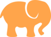 Orange White Elephant Clip Art