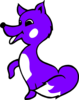 Dark Purple Fox Kid Clip Art