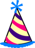 Birthday Hat (blue, Purple, Pink, Yellow) Clip Art