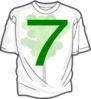 Green 7 T-shirt 7 Clip Art