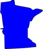 Blue Minnesota State Clip Art