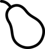 Pear Outline Clip Art