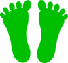 Green Footprints Clip Art