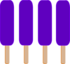 4 Grape Purple Single Popsicle Clip Art