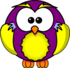 Gold And Purple Owl Clip Art