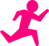 Running Man - Pink Clip Art