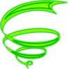 Spiral-lt.green Clip Art