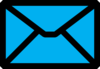 Light Blue Email Icon Clip Art