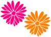 Orange And Pink Flowers Clip Art