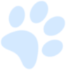 Blue Paw Print Clip Art