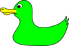 Green Duck Clip Art