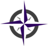 Purple Compass Rose Clip Art