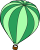 Hot Air Balloon Green Clip Art