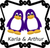 Penguin With Names Clip Art