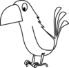 White Cartoon Parrot Clip Art