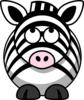 Zebra Looking Up Clip Art