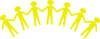 Yellow Unity People Clip Art