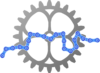 Blue Thames Chain Cog Clip Art