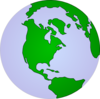 Earth Pale Continents Clip Art