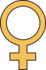 Gold Female Symbol Clip Art