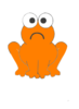 Frog Orange Sad Clip Art
