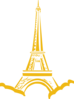 Gold Eiffle Tower Clip Art