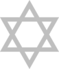 Jewish Star Gray Clip Art