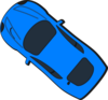Blue Car - Top View - 140 Clip Art