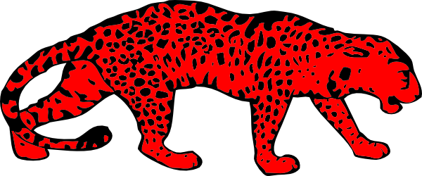 Red Leopard, Right Facing Clip Art at Clker.com - vector clip art online,  royalty free & public domain