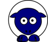 Sheep White Body Blue Face Clip Art
