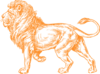 Orange Lion 1 Clip Art