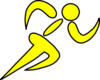 Runner Yellow Clip Art