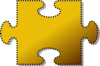 Jigsaw Yellow Puzzle Piece Cutout Clip Art