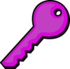 Purple Key Clip Art