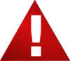 Red Warning Triangle White Exclamation Mark Clip Art