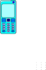 Mobile Phone With Blank Screen Clip Art
