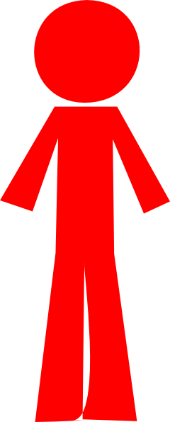 Person Stick Red Clip Art at  - vector clip art online, royalty  free & public domain