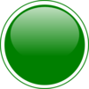 Glossy Green Circle Button Clip Art
