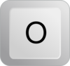 O Keyboard Button Clip Art
