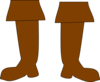Brown Pirate Boots Clip Art