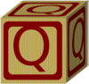 Letter Alphabet  Block Q Clip Art
