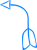 Curved Blue Left Arrow Clip Art