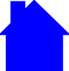 House Logo Blue Clip Art