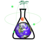Flask Holding Earth Clip Art