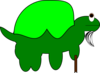 Old Tortoise With Stick Clip Art