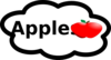 Apples Reading Sign Clip Art