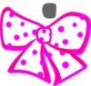 White Dotted Bow Clip Art