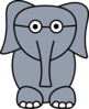 Elephant With Glasses Clip Art