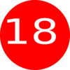 Number 16 Red Background Clip Art